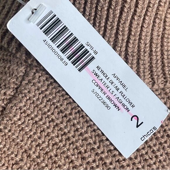 Chico's Chic Brown Cowl Neck Sweater - Picture 5 of 9